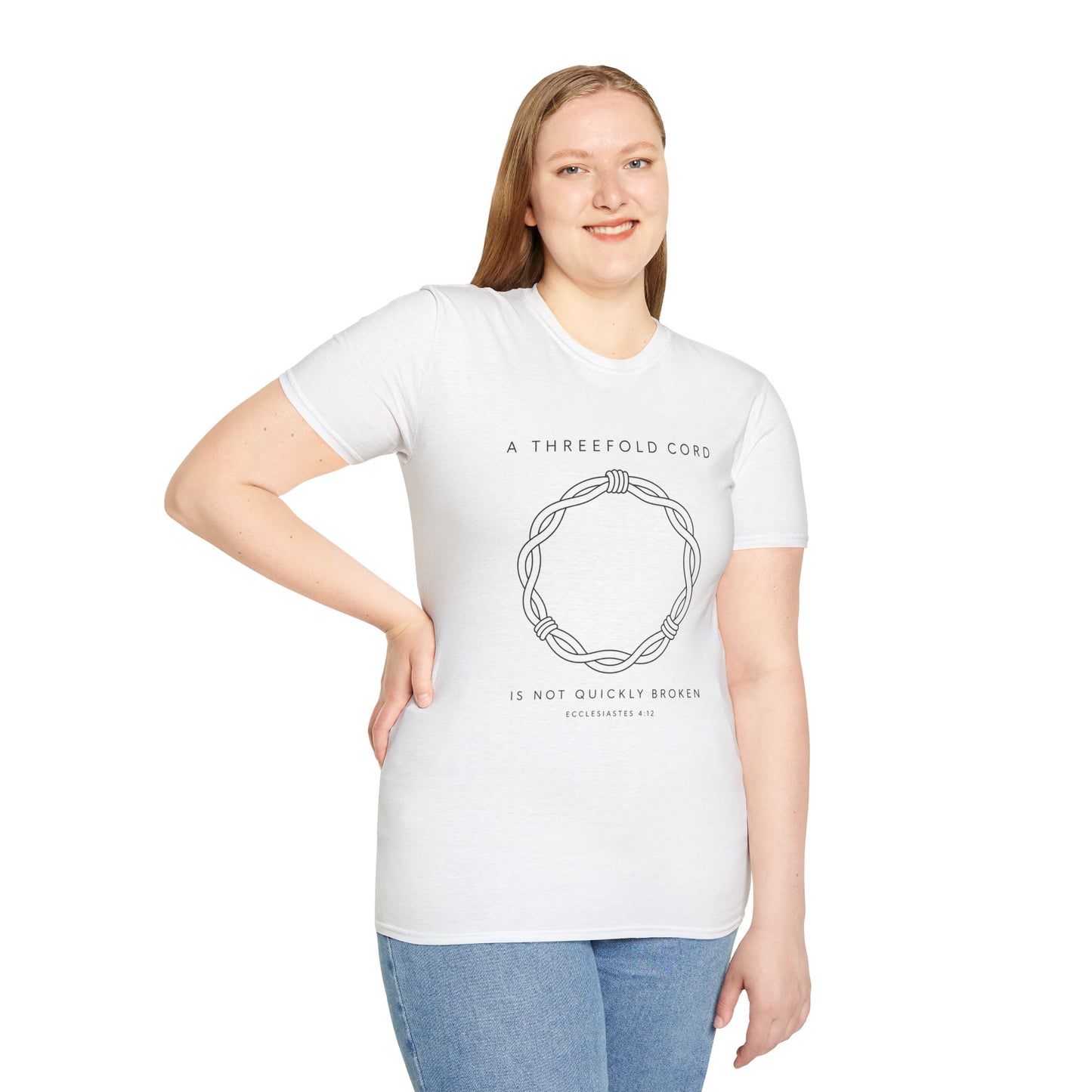 T-Shirt — "A Threefold Cord Is Not Quickly Broken" Scripture Tee