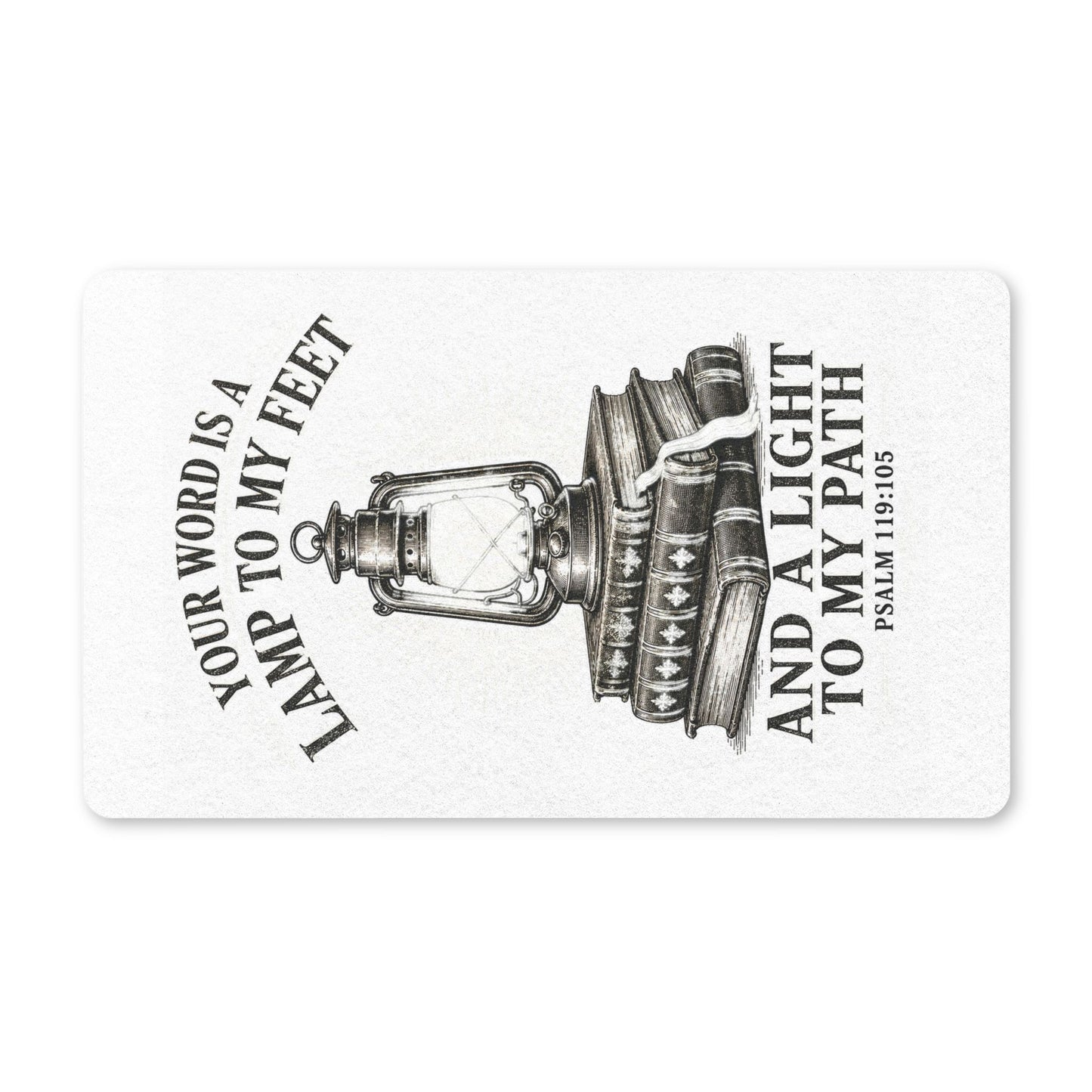 Doormat — "Your Word Is a Lamp to My Feet" Psalm 119:105 Decorative Welcome Mat