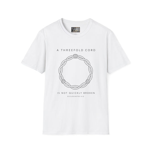 T-Shirt — "A Threefold Cord Is Not Quickly Broken" Scripture Tee
