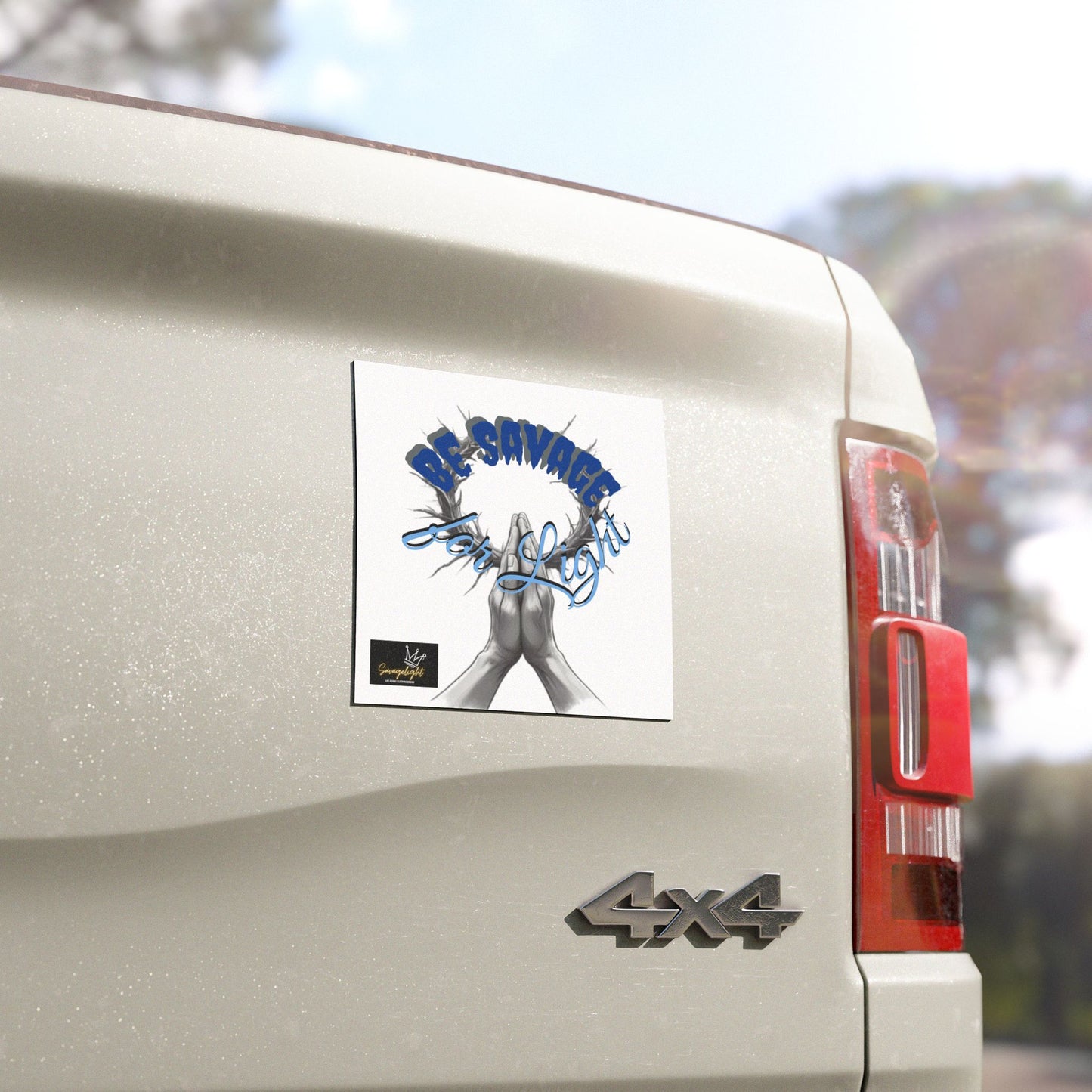 Be Savage for Light Car Magnet — Inspirational Christian Faith Magnet for Cars & Trucks