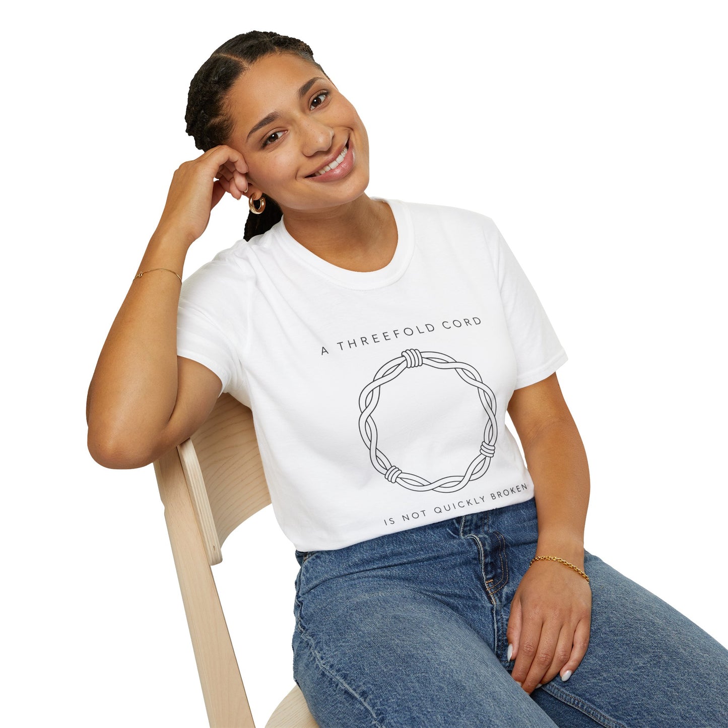 T-Shirt — "A Threefold Cord Is Not Quickly Broken" Scripture Tee