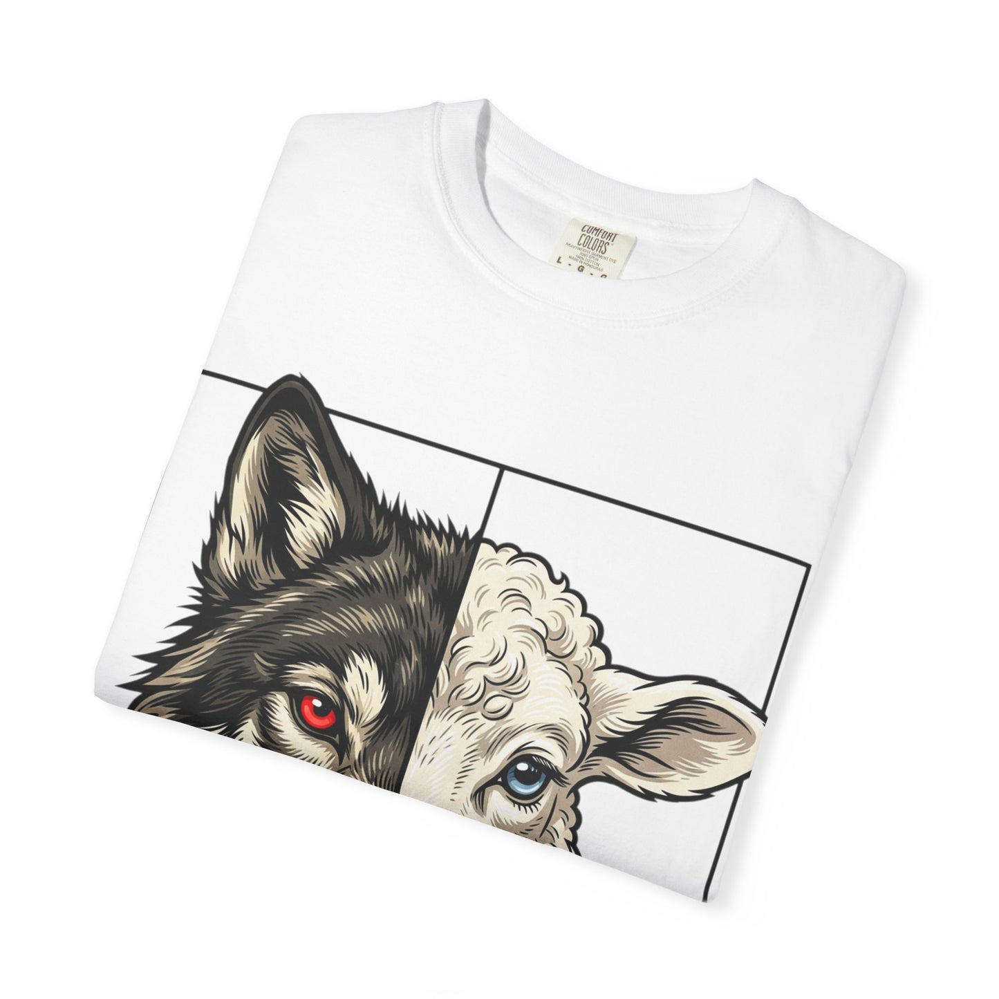 Wolf and Lamb Graphic T-Shirt — "The wolf will live with the lamb" Faith Tee