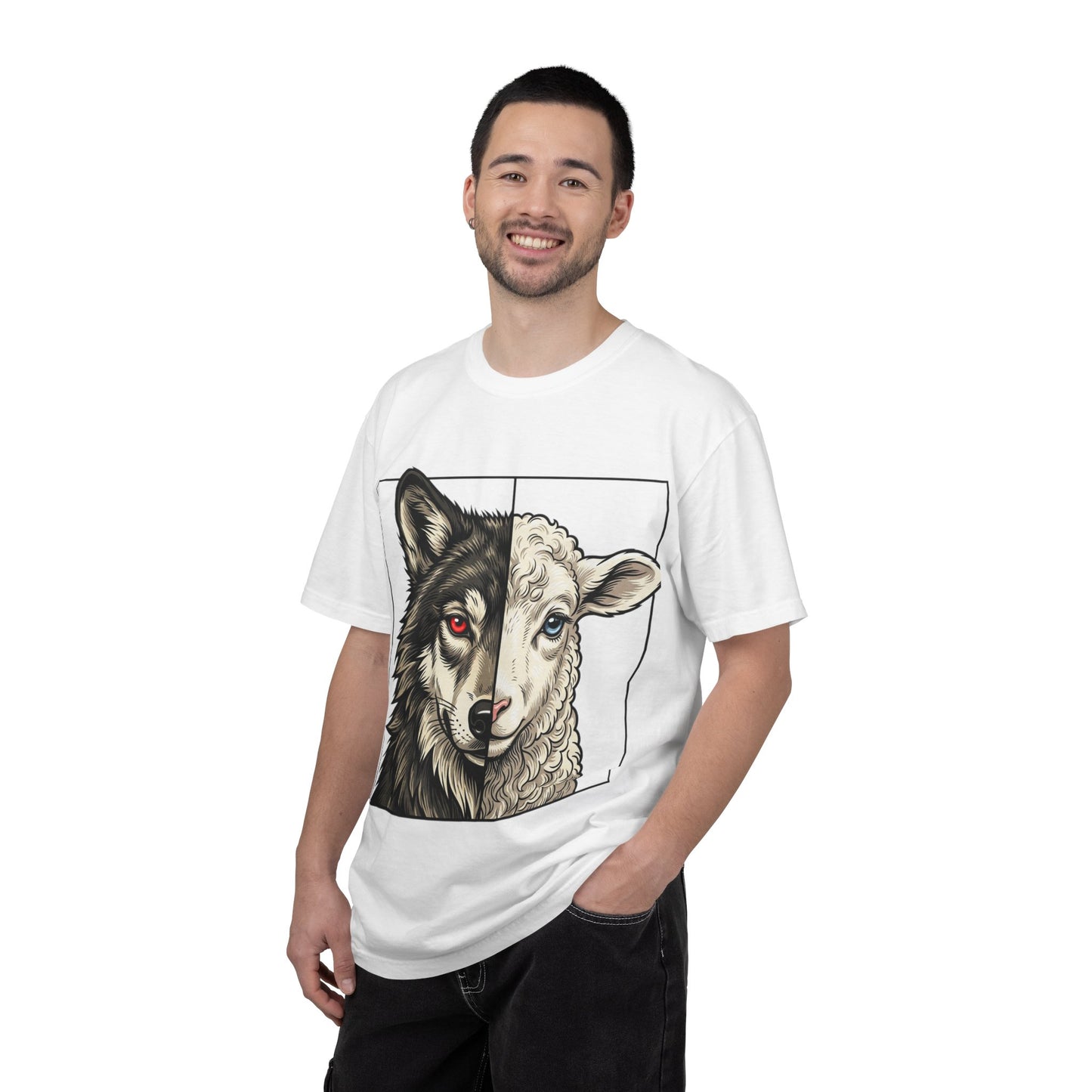 Wolf and Lamb Graphic T-Shirt — "The wolf will live with the lamb" Faith Tee