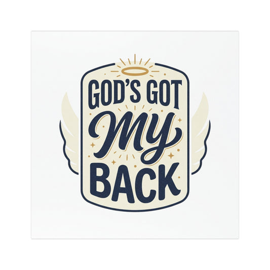 God's Got My Back Car Magnet — Inspirational Christian Religious Vehicle Decal