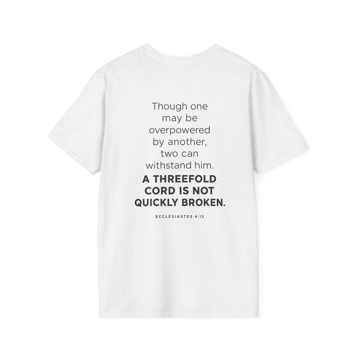 T-Shirt — "A Threefold Cord Is Not Quickly Broken" Scripture Tee