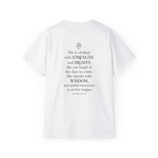 Mother Est. 1985 Tee — Strength & Dignity Floral Heart Shirt