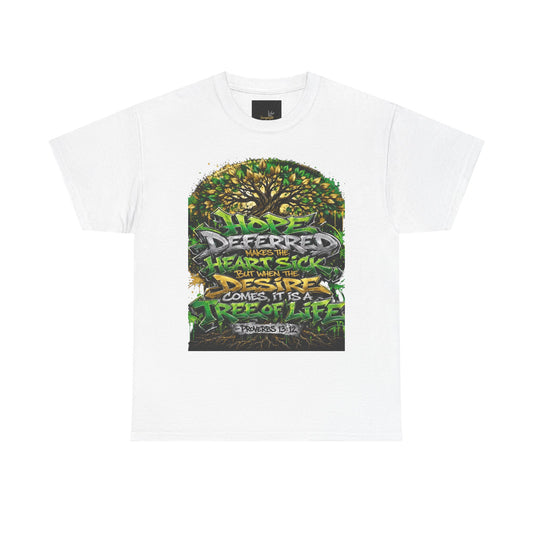 Hope Deferred T‑Shirt — "Tree of Life" Inspirational Bible Verse Tee