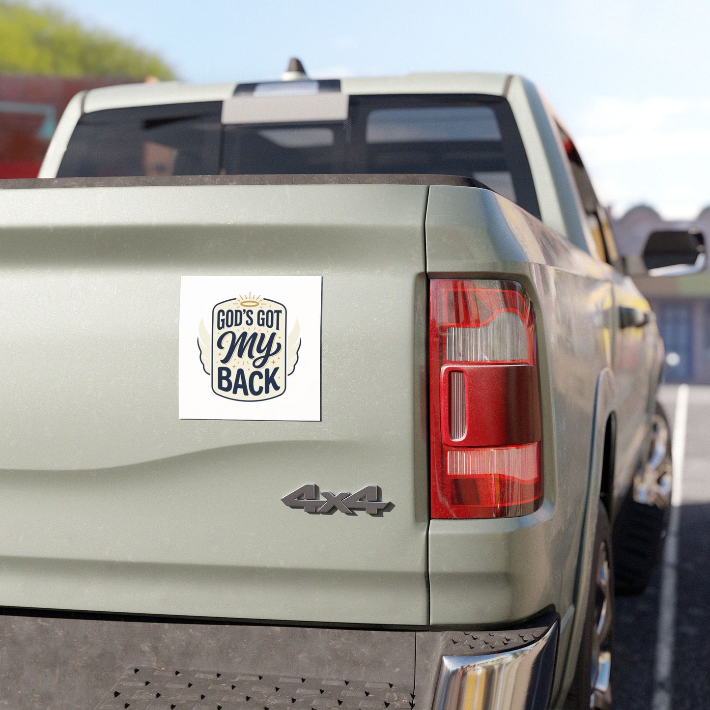 God's Got My Back Car Magnet — Inspirational Christian Religious Vehicle Decal