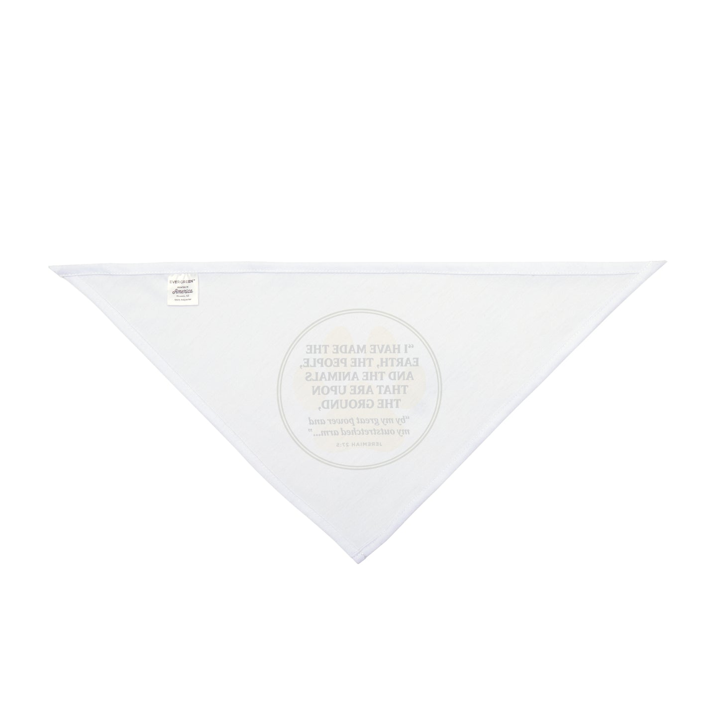 Pet Bandana - 'I Have Made the Earth, the People, and the Animals' Inspirational Quote Dog & Cat Scarf
