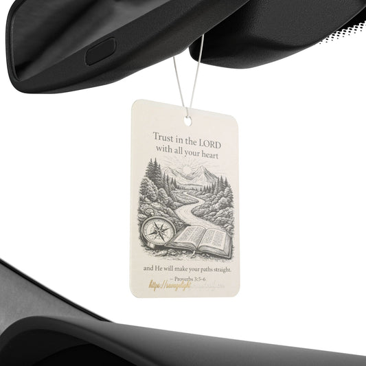 CarFresh with this "Trust in the LORD" Bible Verse Designed car air freshener